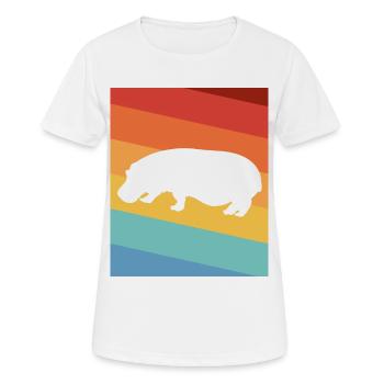 Hippopotamus Africa Safari Hippo - Women's Breathable T-Shirt - white - Front - AI Model Female 172 dark (172cm)