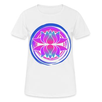 Yoga clothing lotus flower gift - Women's Breathable T-Shirt - white - Front - AI Model Female 172 dark (172cm)
