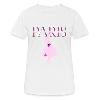 Paris haute Couture modezeichnung Dame - Frauen T-Shirt atmungsaktiv - Weiß - Vorne - AI Model Female 172 dark (172cm)