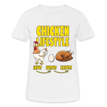Chicken Lifestyle Chicken Life - Women's Breathable T-Shirt - white - Front - AI Model Female 172 dark (172cm)