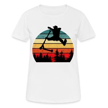 Escooter Scooter Stunt - T-shirt respirant Femme - blanc - Devant - AI Model Female 172 dark (172cm)