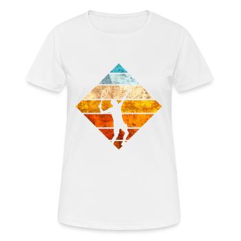 Tennis serve vintage gunge - Joueur de tennis - T-shirt respirant Femme - blanc - Devant - AI Model Female 172 dark (172cm)