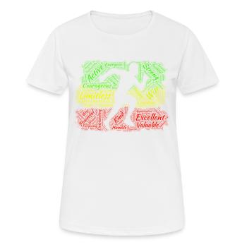 Schwarzer Mann - Frauen T-Shirt atmungsaktiv - Weiß - Vorne - AI Model Female 172 dark (172cm)