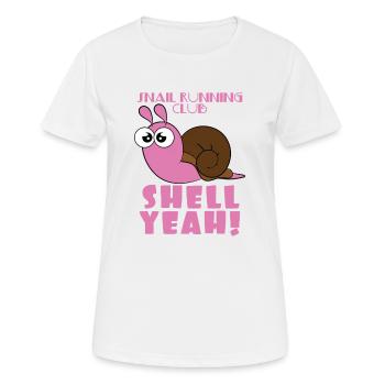 Snail Snail running club Snail shell Quick - Women's Breathable T-Shirt - white - Front - AI Model Female 172 dark (172cm)