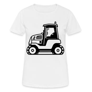 bulldozer - T-shirt respirant Femme - blanc - Devant - AI Model Female 172 dark (172cm)