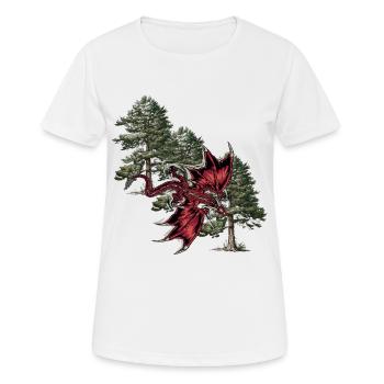 Animal mythique dragon fable dragon personnage de conte de fées dino - T-shirt respirant Femme - blanc - Devant - AI Model Female 172 dark (172cm)