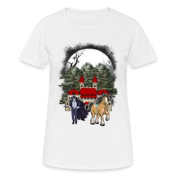 Conte de fées Fantasy Médiéval Chevalier Forteresse Château - T-shirt respirant Femme - blanc - Devant - AI Model Female 172 dark (172cm)