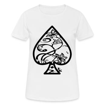Ace of Spades by dk - Women's Breathable T-Shirt - white - Front - AI Model Female 172 dark (172cm)