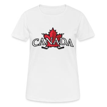 Canada - Kanada - Women's Breathable T-Shirt - white - Front - AI Model Female 172 dark (172cm)