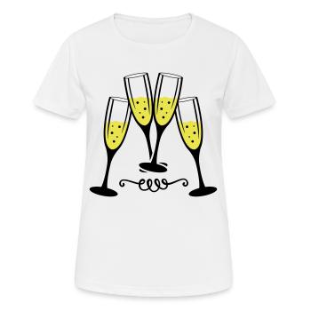 Toast glass - Women's Breathable T-Shirt - white - Front - AI Model Female 172 dark (172cm)