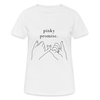 Pinky promesse - T-shirt respirant Femme - blanc - Devant - AI Model Female 172 dark (172cm)