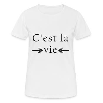 C'est la vie - Women's Breathable T-Shirt - white - Front - AI Model Female 172 dark (172cm)