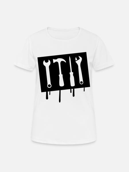 werkzeug symbol icon handwerker - Frauen T-Shirt atmungsaktiv - Weiß