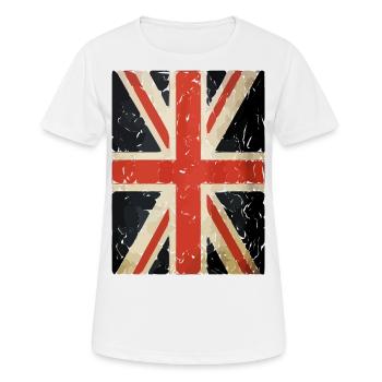 Drapeau britannique de l’Union Jack - T-shirt respirant Femme - blanc - Devant - AI Model Female 172 dark (172cm)