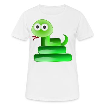 Snake Reptile - Frauen T-Shirt atmungsaktiv - Weiß - Vorne - AI Model Female 172 dark (172cm)