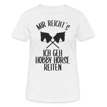 Hobby Horse Hobby Horsing Pferd Reiten Geschenk - Frauen T-Shirt atmungsaktiv - Weiß - Vorne - AI Model Female 172 dark (172cm)