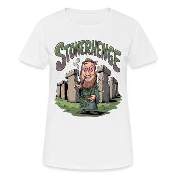 Stonerhenge - Frauen T-Shirt atmungsaktiv - Weiß - Vorne - AI Model Female 172 dark (172cm)