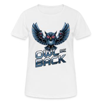 Hibou de retour - T-shirt respirant Femme - blanc - Devant - AI Model Female 172 dark (172cm)