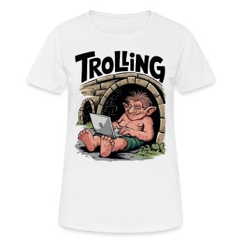 Traîne - T-shirt respirant Femme - blanc - Devant - AI Model Female 172 dark (172cm)