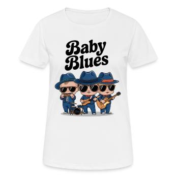 Baby-Blues - Frauen T-Shirt atmungsaktiv - Weiß - Vorne - AI Model Female 172 dark (172cm)