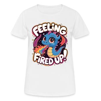 Se sentir enflammé - T-shirt respirant Femme - blanc - Devant - AI Model Female 172 dark (172cm)