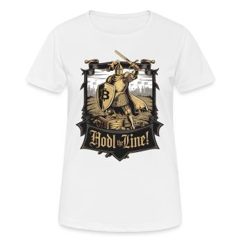 Hodl Die Linie! - Frauen T-Shirt atmungsaktiv - Weiß - Vorne - AI Model Female 172 dark (172cm)