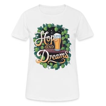 Hops And Dreams - Women's Breathable T-Shirt - white - Front - AI Model Female 172 dark (172cm)