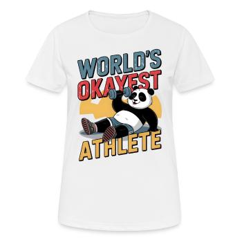 World's Okayest Athlete - Women's Breathable T-Shirt - white - Front - AI Model Female 172 dark (172cm)