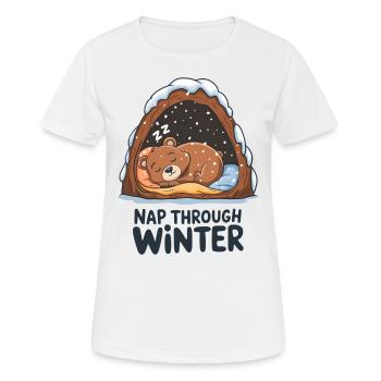 Nap Through Winter - Women's Breathable T-Shirt - white - Front - AI Model Female 172 dark (172cm)