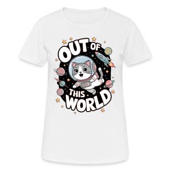 Nicht von dieser Welt - Frauen T-Shirt atmungsaktiv - Weiß - Vorne - AI Model Female 172 dark (172cm)