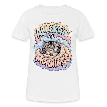 Allergique au matin - T-shirt respirant Femme - blanc - Devant - AI Model Female 172 dark (172cm)