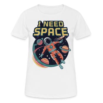 Ich brauche Platz - Frauen T-Shirt atmungsaktiv - Weiß - Vorne - AI Model Female 172 dark (172cm)