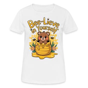 Bee-Lieve In Yourself - Women's Breathable T-Shirt - white - Front - AI Model Female 172 dark (172cm)