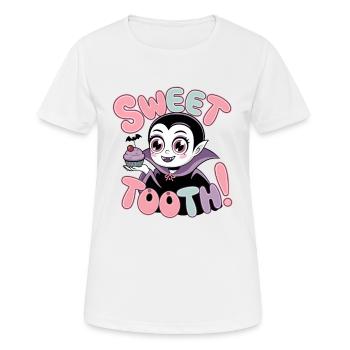 Dent sucrée! - T-shirt respirant Femme - blanc - Devant - AI Model Female 172 dark (172cm)