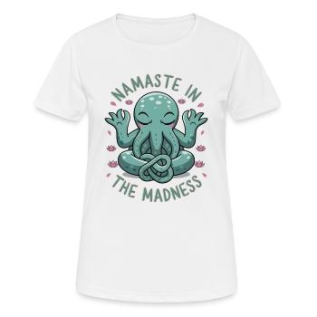 Namaste In The Madness - Women's Breathable T-Shirt - white - Front - AI Model Female 172 dark (172cm)