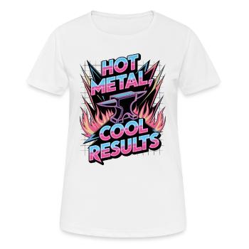 Métal chaud, résultats froids - T-shirt respirant Femme - blanc - Devant - AI Model Female 172 dark (172cm)