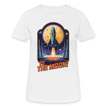 Vers la Lune - T-shirt respirant Femme - blanc - Devant - AI Model Female 172 dark (172cm)