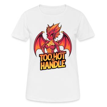 Zu heiß zum Anfassen - Frauen T-Shirt atmungsaktiv - Weiß - Vorne - AI Model Female 172 dark (172cm)