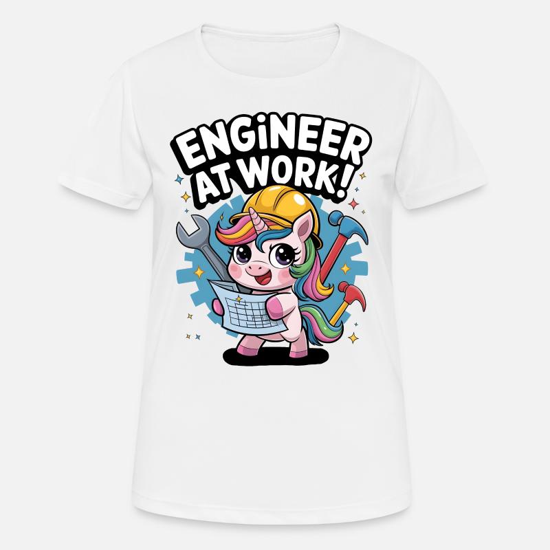 Engineer At Work! - Women's Breathable T-Shirt - white
