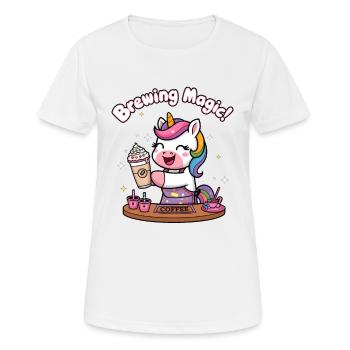 Brewing Magic! - Women's Breathable T-Shirt - white - Front - AI Model Female 172 dark (172cm)