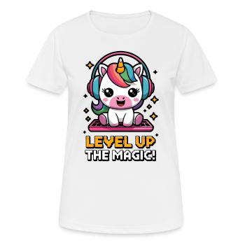 Steigere die Magie! - Frauen T-Shirt atmungsaktiv - Weiß - Vorne - AI Model Female 172 dark (172cm)