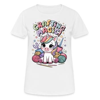 Magie herstellen! - Frauen T-Shirt atmungsaktiv - Weiß - Vorne - AI Model Female 172 dark (172cm)