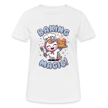 Back-Magie! - Frauen T-Shirt atmungsaktiv - Weiß - Vorne - AI Model Female 172 dark (172cm)