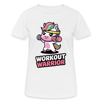 Workout Warrior - Women's Breathable T-Shirt - white - Front - AI Model Female 172 dark (172cm)