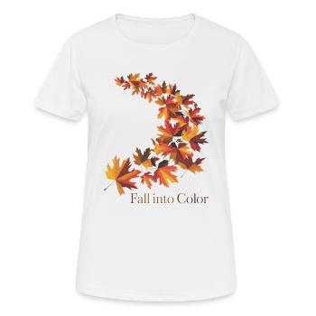 Fallen Sie in Farbe - Frauen T-Shirt atmungsaktiv - Weiß - Vorne - AI Model Female 172 dark (172cm)