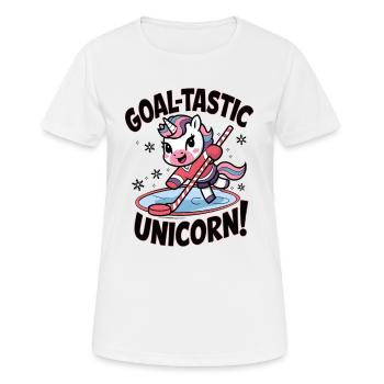 Licorne but-tastique ! - T-shirt respirant Femme - blanc - Devant - AI Model Female 172 dark (172cm)
