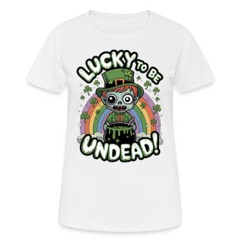 Lucky To Be Undead! - Women's Breathable T-Shirt - white - Front - AI Model Female 172 dark (172cm)