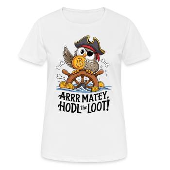 Hodl Die Beute! - Frauen T-Shirt atmungsaktiv - Weiß - Vorne - AI Model Female 172 dark (172cm)