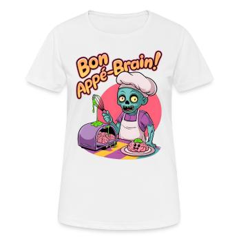 Bon Appé-brain! - Women's Breathable T-Shirt - white - Front - AI Model Female 172 dark (172cm)