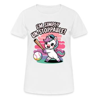 Je suis tout simplement inarrêtable ! - T-shirt respirant Femme - blanc - Devant - AI Model Female 172 dark (172cm)